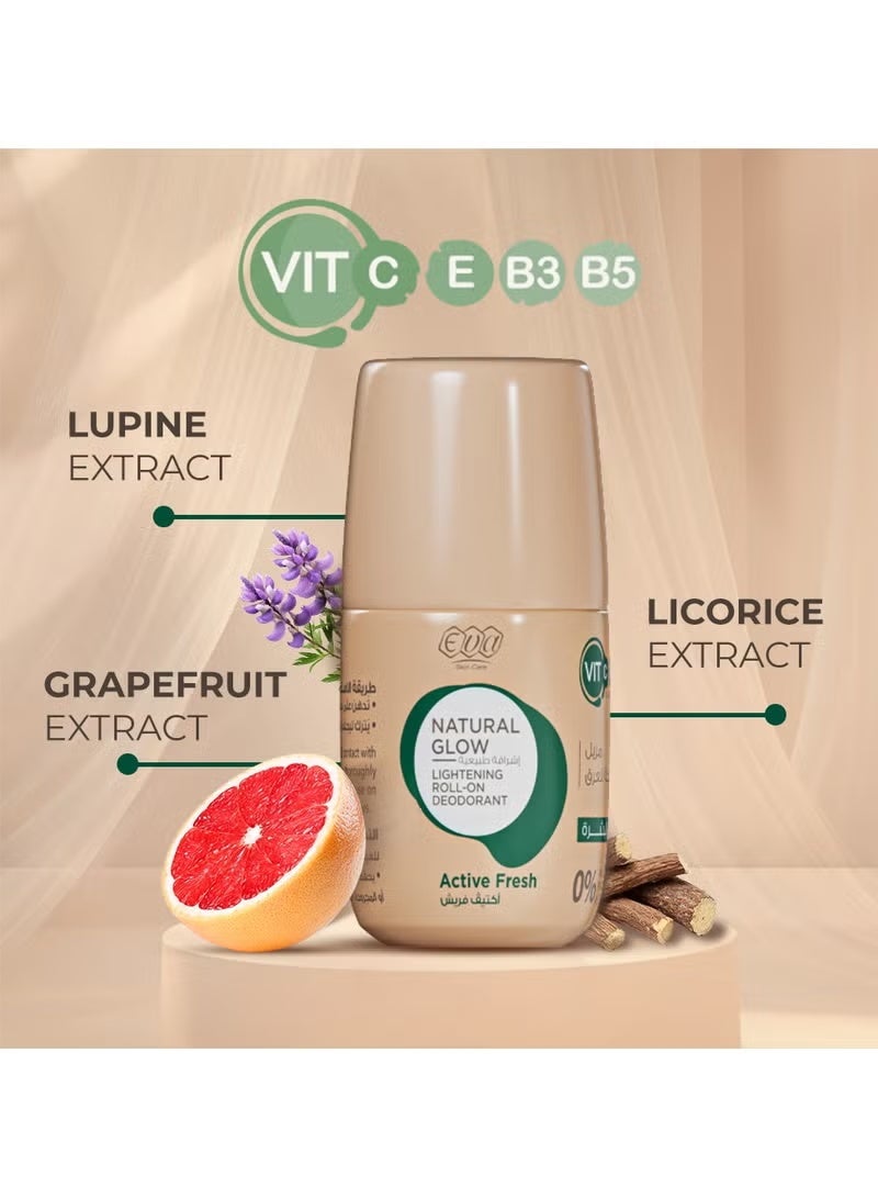 Eva Skin Care Natural Glow Lightening Roll On Deodorant - Active Fresh - Image 5